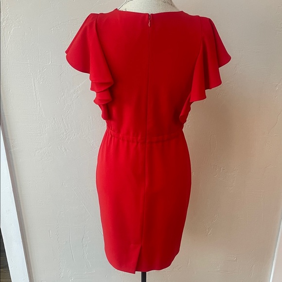 Calvin Klein Red Ruffle Dress - Picture 4 of 5